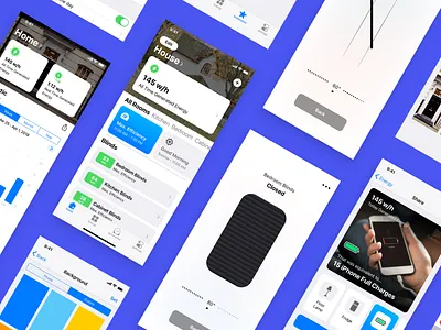 SolarGaps - App for Smart Blinds app behance blinds clean app energy gradient home home automation homekit infographic ios 12 iot scene shadow smart home