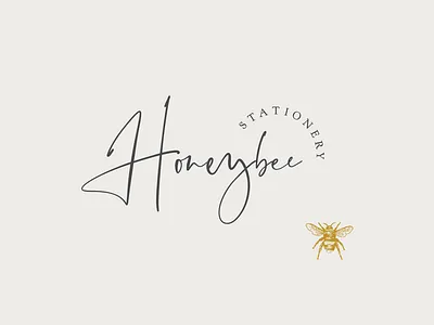Honeybee Stationery Quick Mark branding honeybee logo mark stationery