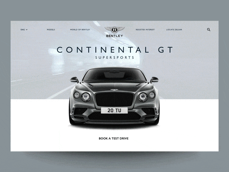 Daily UI "Book a Test Drive with Bentley" animation automotive automotive design design exploration interaction interface motion principle product ui ux website