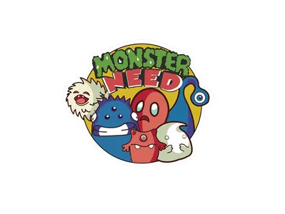 Monster Need Logo boardgame branding character design illustration logo logo design