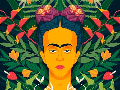 Frida Kahlo art fridakahlo illustration ipad procreate