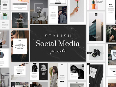 Stylish Social Media Pack blog brand creativemarket fashion goashape instagram instagram stories instagramstories layout lifestyle marketing minimal minimalist phone photoshop post social socialmedia style template