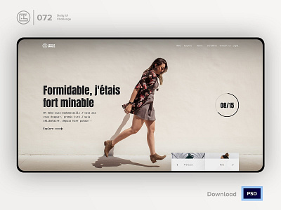 Image Slider | Daily UI challenge - 072/100 animation carousel daily ui daily ui 072 dark ui ecommerce free psd free ui kit freebies george samuel hero section image slider interaction interaction design landing page progress trendy user experience user interface ux