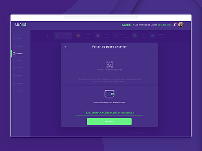 Wallet Lunes - Progressive Web Application - Sending bitcoin crypto crypto currency crypto exchange crypto wallet design ethereum litecoin project ui user interface ux