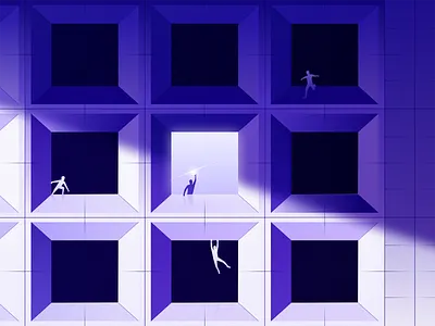 Borderline animation branding clean color concept cool design flat geometric gradient illustration light minimal scale shadow simple sketch texture vector