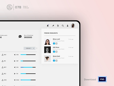 Pending Invitation | Daily UI challenge - 078/100 animation daily ui daily ui 078 dark ui dropdown ecommerce free psd free ui kit freebies george samuel hero section interaction interaction design landing page pending invitation requests trendy user experience user interface ux