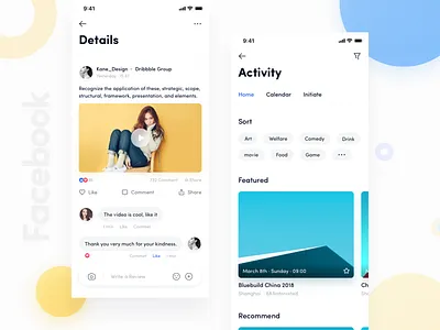 Facebook App_03 app blue branding design facebook facebook redesign icon kane kane d logo typography ue ui ux
