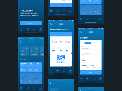 App Flight | AA app boarding pass daily ui flight ios mobile ui ux