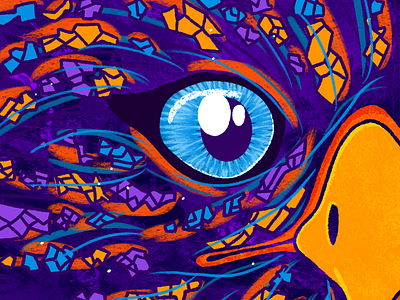 Hawk Eyes asteroid beak digitalart eye hawk hawkeyes illustration ipadpro light procreate promotion rocks selfpromo selfpromotion space view