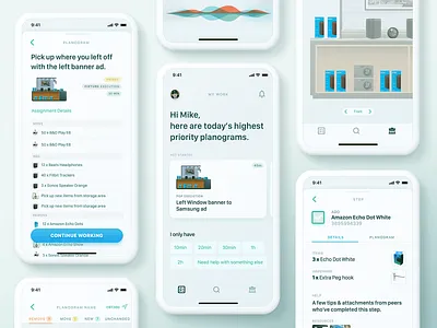 To-do app for store associates app department design experience home interaction map mojotech planogram screen screens store ui user ux voice
