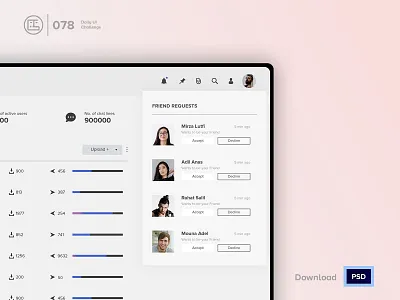Pending Invitation | Daily UI challenge - 078/100 accept animation daily ui daily ui 078 dark ui dropdown ecommerce free psd free ui kit freebies friend request george samuel hero section ignore interaction interaction design invitations landing page pending invitation user experience