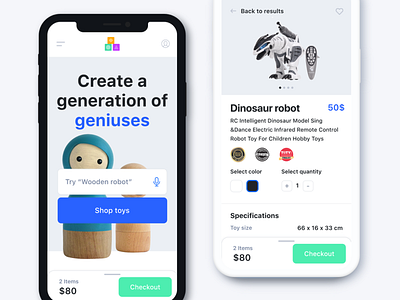 E-commerce store with smart toys ecommence mobile web mobile website online store retail smart toys toys ui ux web design web store