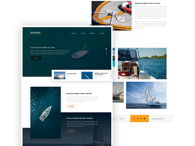"Yacht" landing page clean design landing landingpage minimal onepage ui ux web website
