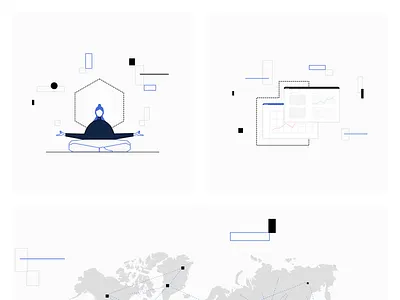 Open Node bitcoin crypto currency dashboard design figures girl graph illustration lines map meditation node open node platform relax token trading ui web