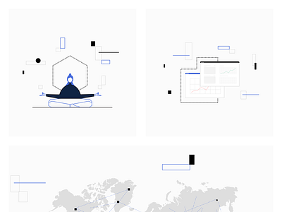 Open Node bitcoin crypto currency dashboard design figures girl graph illustration lines map meditation node open node platform relax token trading ui web