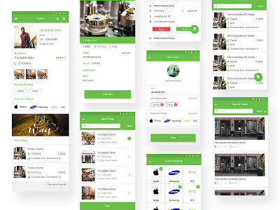 Repair & Accessories App app application design booking cards color interface design list profile ui uidesign ux uxdesign