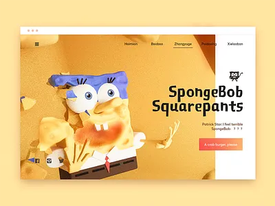 SpongeBob Squarepants：？？？ c4d design illustration ui