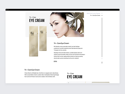 Janssen Cosmeceutical 2nd part clear content design milkovone typography web wip