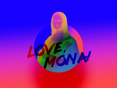 Love, Mona brutalism design graphi designer graphic design illustration illustration art minimal minimalism minimalistic mona lisa typography visual art visualdesign
