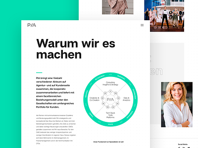 Why we do it - PIA Group Website agency artdirection black black white ui ux