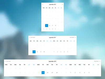 📆 Calendar / Date Picker FREEBIE adobexd calendar calendar design calendar ui component design free freebie minimal module responsive ui ux vector