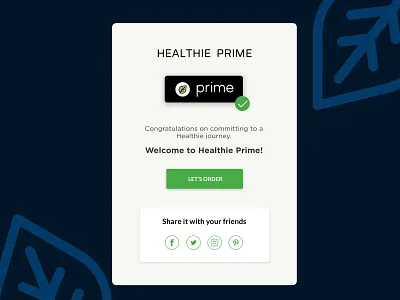 Subscription successful popup badge design design ecommerce food popup subscription ui user experience user interface ux web design