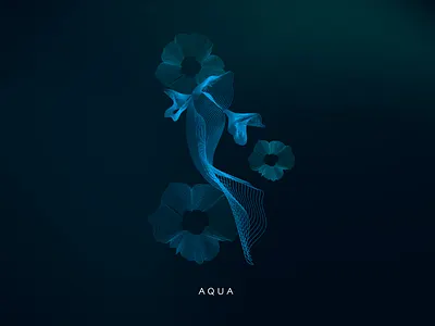 Aqua illustration line art vector