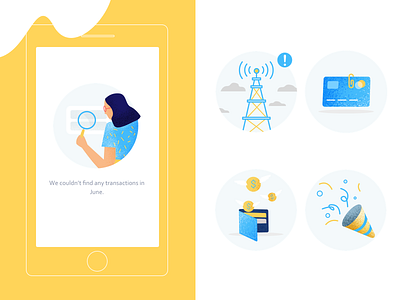 Empty State empty screen empty state financial app illustration stoovo