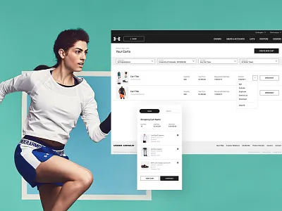 UA cart checkout clean ecommerce list minimal shop sports store table web ui