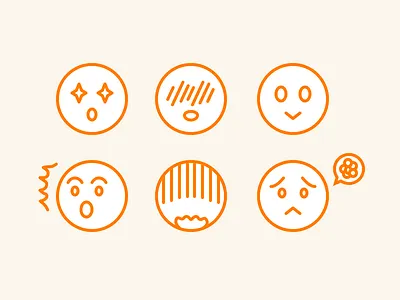 Emoji Avatar 2d avatar character confused emoji emoji set expression face fun haha happy face head icons line art shy sticker