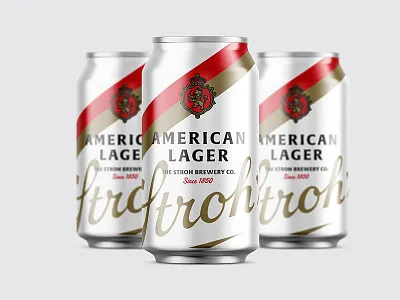 Stroh's Concept Packaging beer bock bottle can detroit lager packaging strohs