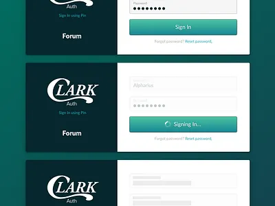 Login states design ui user interface web design