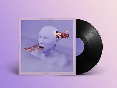 Bosluk - Cover Design 3d album cover cover design head love song man memory railway train