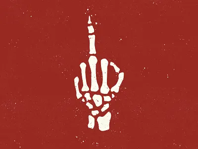 Death's Hand bone bones death design distressed fuckyou hand illustration illustrator middlefinger skeleton skeletonhand vector
