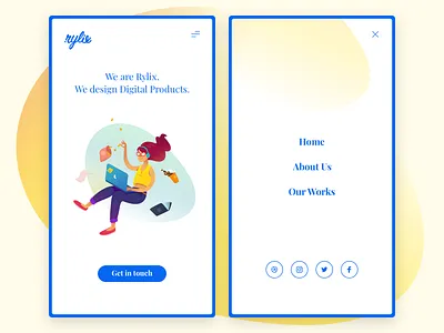 Rylix Mobile illustrations interaction design moblie responsive ui user experience user interface ux