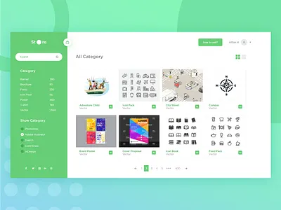 Store Freebies Exploration design page ui website
