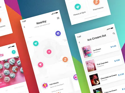 Locality App app clean creative design fitness food and drink interface ios locality location mobile modern nearby restaurant shop online