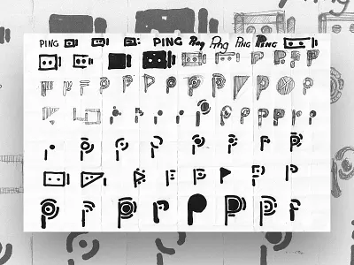 Thirty Logos : Ping - Concept Sketch behind the scenes branding practice drawings logo logo design logo design challenge logo design process logo design sketch process sketch sketch