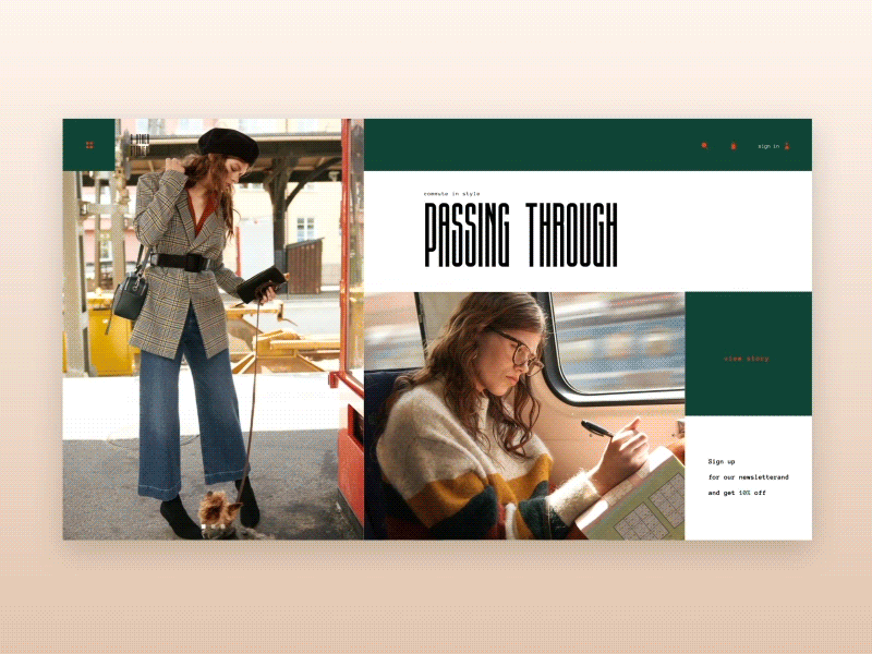 & other stories after effects animation art clean concept design fashion flat gif grid interface minimal motion photoshop simple typography ui ux web website