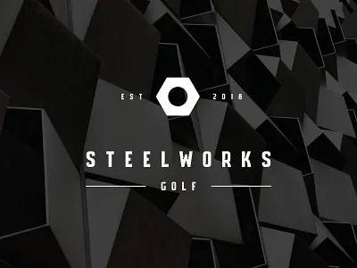 Steelworks brand brand and identity brand mark branding dribbble flat golf icon logo logotype shot steel type vector work