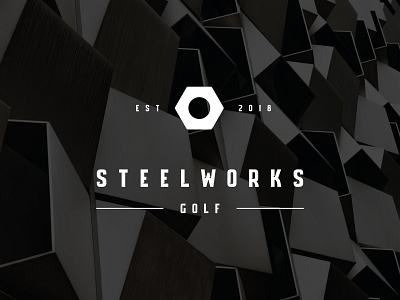 Steelworks brand brand and identity brand mark branding dribbble flat golf icon logo logotype shot steel type vector work