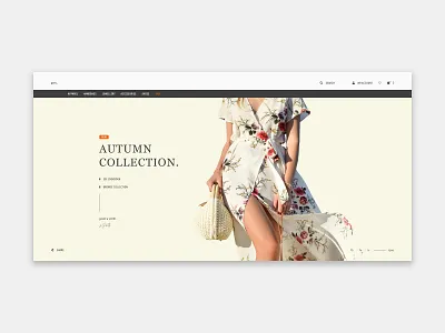 Autumn ecommerce landing layout minimal ui ui design ux web web design website