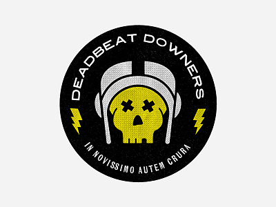 Deadbeat Downers fantasy football football logo skull sports