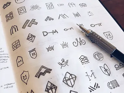 Drew Morris Realtor Logo Concepts branding crest house key logo logo design luxury m monogram mountain real estate shield