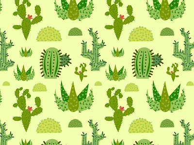 Cactus Pattern cactus green illustration pattern plant