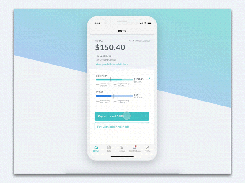 Daily UI 002: Checkout animation app branding challenge checkout creditcard creditcardcheckout dailyui dailyui 002 design illustration mobile principle revamp ui