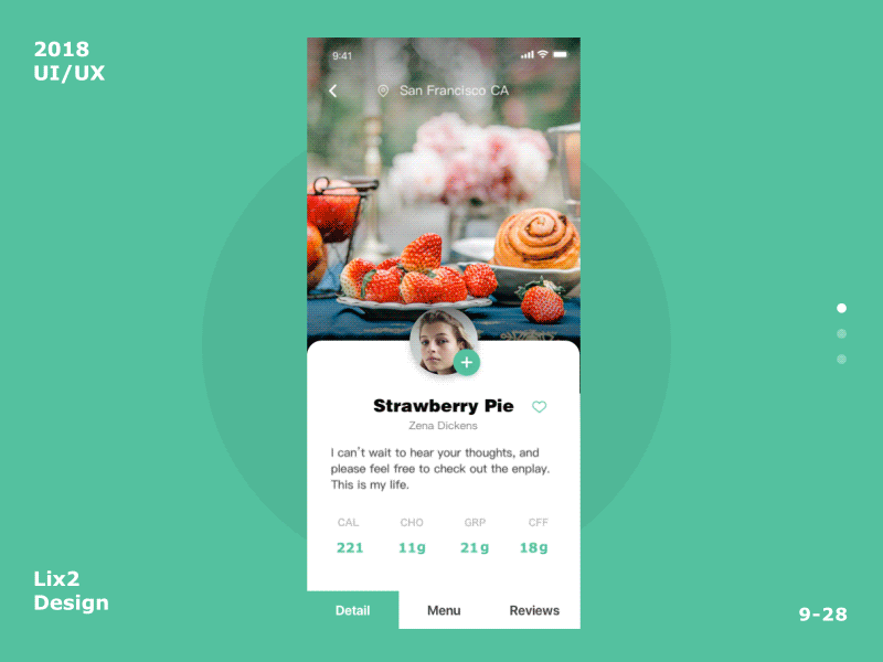 Food application interface-5 design gif ui ux