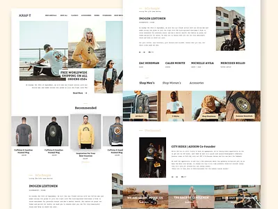 Kraft | Store bike cafe racer clean concept flat minimal scrambler shopping store typography ui ux website