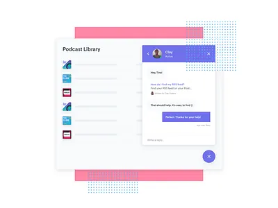 Megaphone Illustrated UI chat illustration megaphone podcasts screenshots ui