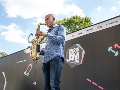 FITBOOK MoveJam 2018 advertising banner branding campaign event event artwork event branding event graphics fitness graphic design health identity marketing campaign poster social media banner social media design sports stage stage graphics visual identity